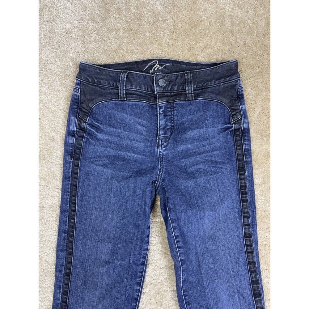 Miraclebody Two-Tone Blue Jeans Size 2 Stretch Ankle Length A843